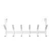 Heavy Duty Over The Door 6 Hooks Rail Matte White - Brightroom™