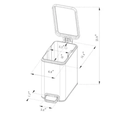 10L Stainless Slim Step Trash Can - Brightroom™ -Brightroom GUEST 10927746 ac0a 4425 b0b7 84003a4c5262