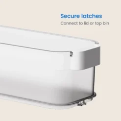 Click In Place 4.5qt Clear Slim Plastic Storage Bin With White Latch For Home And Office Organization - Brightroom™ -Brightroom GUEST 125c1614 5aae 4313 9bf7 6ccb8f3bd729