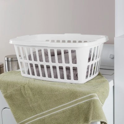 1.5bu Laundry Basket White - Brightroom™: Large Portable Clothes Hamper With Built-In Handles, 52.8L Capacity 1 1.5bu Laundry Basket White - Brightroom™: Large Portable Clothes Hamper With Built-In Handles, 52.8L Capacity