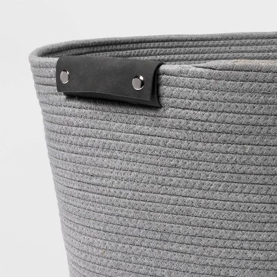 17'' Coiled Rope Tapered Basket Gray - Brightroom™ 2 17'' Coiled Rope Tapered Basket Gray - Brightroom™ - Image 2