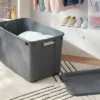 45gal Latching Storage Tote - Brightroom™: Portable Plastic Container With Lid, Universal Storage, Gray, 45 Gallon Capacity