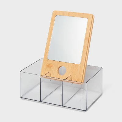 Cosmetic Storage Container With Bamboo Lid - Brightroom™ 2 Cosmetic Storage Container With Bamboo Lid - Brightroom™ - Image 2