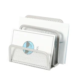 Mesh Letter Sorter - Brightroom™: Steel Desk Organizer, Silver Mail & Letter Holder, Office File Organizer, 5.5"x3"x5.06" -Brightroom GUEST 27e1f102 ac53 4b17 af94 6a82bb082720