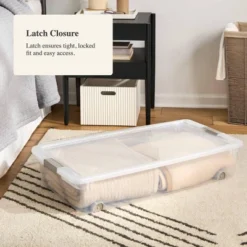 60qt Latching Clear Storage Box With Gray Latches - Brightroom™ -Brightroom GUEST 2bdde76e 1d27 44a4 8644 e41131f5fbd1