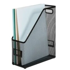Mesh Magazine File Black - Brightroom™: Steel File Organizer & Holder, 12" H, No Assembly Required -Brightroom GUEST 35c6d79c aa03 4363 b4cd b2ce2c75735a