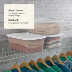 16qt Clear Storage Box With Lid White - Brightroom™ -Brightroom GUEST 3a14a56d 9a77 4e72 b3f6 5d1f80884151