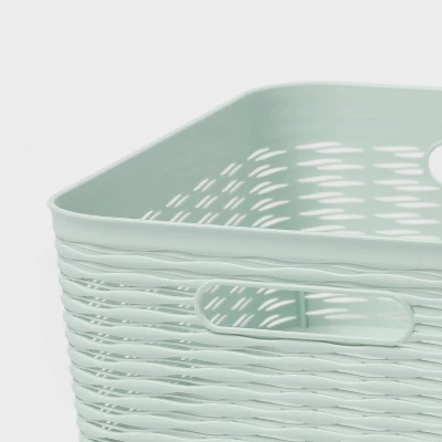 2pk Wave Medium Decorative Basket Mint Green - Brightroom™ 2 2pk Wave Medium Decorative Basket Mint Green - Brightroom™ - Image 2