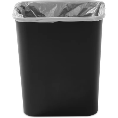 7.8gal Swing Top Waste Can Black - Brightroom™: Indoor Trash Bin With Lid, Textured Plastic, 21.375" Height 7 7.8gal Swing Top Waste Can Black - Brightroom™: Indoor Trash Bin With Lid, Textured Plastic, 21.375" Height - Image 7