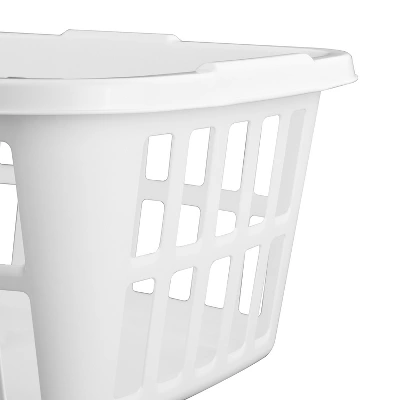 1.5bu Laundry Basket White - Brightroom™: Large Portable Clothes Hamper With Built-In Handles, 52.8L Capacity 5 1.5bu Laundry Basket White - Brightroom™: Large Portable Clothes Hamper With Built-In Handles, 52.8L Capacity - Image 5