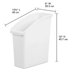 Under Sink Waste And Sorting Can - Brightroom™: Compact Kitchen Trash Can, 5.8 Gallon, White, Textured Finish -Brightroom GUEST 66521813 2fae 49b8 8976 f211cf0c3a6b