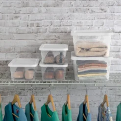 16qt Clear Storage Box With Lid White - Brightroom™ -Brightroom GUEST 69ac66f0 fc6c 400d beca eb29784649e1