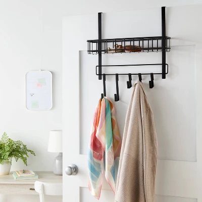Over The Door Multi Function - Basket And Hook Solid Metal Bottom - Brightroom™ 1 Over The Door Multi Function - Basket And Hook Solid Metal Bottom - Brightroom™