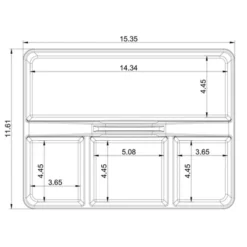 Divided Caddy Organizer White - Brightroom™: Utility Storage Cart, Polypropylene, Universal Storage, 1 Year Warranty -Brightroom GUEST 6aed00fe 8773 4f98 8d25 376de547b50e