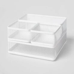 Mesh Desk Organizer White - Brightroom™: Steel Office Supplies Holder, Desk Drawer Organizer, 8"x8"x4.5" 5 Mesh Desk Organizer White - Brightroom™: Steel Office Supplies Holder, Desk Drawer Organizer, 8"x8"x4.5" -Brightroom GUEST 6fccaa87 3f24 4abf 91d0 9a8c922be284