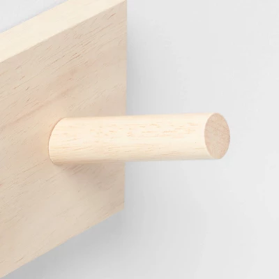 Wood Single Hook Natural - Brightroom™ 2 Wood Single Hook Natural - Brightroom™ - Image 2