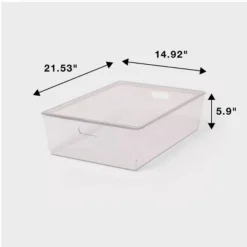 26L Stacking Clear Bin With Lid - Brightroom™: Plastic, Stackable, Universal Storage, 21.53" X 14.92" X 5.9" 7 26L Stacking Clear Bin With Lid - Brightroom™: Plastic, Stackable, Universal Storage, 21.53" X 14.92" X 5.9" -Brightroom GUEST 85cf5793 f88f 4998 b98c f4704bdf204a