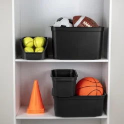 Folio Heavy Duty Storage Bin - Brightroom™: Black Plastic, Stackable, Portable, Universal Storage, 18.6 Volume Capacity 13 Folio Heavy Duty Storage Bin - Brightroom™: Black Plastic, Stackable, Portable, Universal Storage, 18.6 Volume Capacity -Brightroom GUEST 90c68d42 d8ac 4549 9130 753707e120e0 1