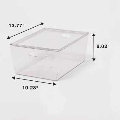 11L Stacking Clear Bin With Lid - Brightroom™ 4 11L Stacking Clear Bin With Lid - Brightroom™ - Image 4