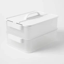 Click In Place 10qt Clear Plastic Storage Bin With White Latch For Home And Office Organization - Brightroom™​ -Brightroom GUEST 9cba3c80 559f 4a6f 8866 9b83e25124c3