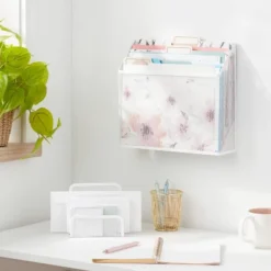 Mesh Hanging File Sorter With Keyholes White - Brightroomâ„¢