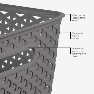 Large Y-Weave Decorative Storage Basket - Brightroom™ 3 Large Y-Weave Decorative Storage Basket - Brightroom™ - Image 3