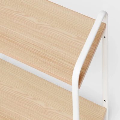 Wood Wall Shelf White Metal - Brightroom™ 2 Wood Wall Shelf White Metal - Brightroom™ - Image 2