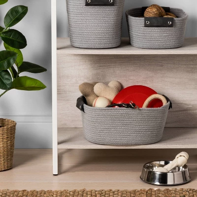 13" Half Coiled Rope Basket Gray - Brightroom™ 1 13" Half Coiled Rope Basket Gray - Brightroom™