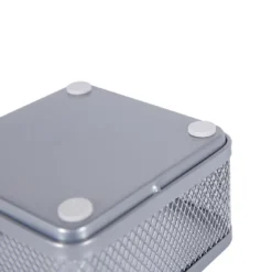 Mesh Desk Organizer Silver - Brightroom™: Steel Office Supplies, Desk Drawer Organizer, 8"x8"x4.5" -Brightroom GUEST b6da1b52 2919 462f 8653 64e09ef8f667