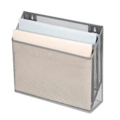 Mesh Hanging File Sorter With Keyholes Silver - Brightroom™: Steel File Organizer & Holder, Hanging Storage Bin -Brightroom GUEST b962d082 af4e 4a2b 885a 47670734af09
