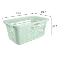 2bu Laundry Basket Green - Brightroom™: Portable Plastic Clothes Organizer With Built-In Handles, 70.4L Capacity -Brightroom GUEST bf6d6838 7b62 4ace b231 ccf3540e846b