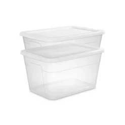 56qt Clear Non-Latching Storage Box With White Lid - Brightroom™ -Brightroom GUEST bff63022 0c9d 4d1c 9c83 ce8a855a2ccb