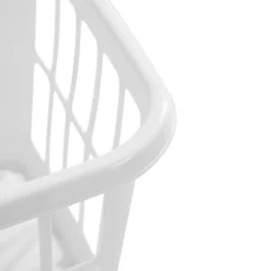 1.25bu Laundry Basket White - Brightroom™: Plastic Clothes Hamper With Built-In Handles, Medium Size, Portable Storage -Brightroom GUEST c75b598d e861 4b67 972a 990b3e24858f