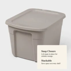18gal Non-Latching Storage Tote Gray - Brightroom™ -Brightroom GUEST d628e126 0b63 4343 8f76 a14188377986