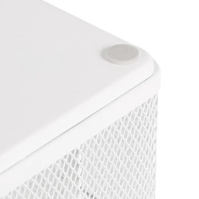 Mesh Pencil Holder White - Brightroom™: Steel Desk Organizer, Pen Holder, Pencil Cup, 3.98" Height, Width & Depth 3 Mesh Pencil Holder White - Brightroom™: Steel Desk Organizer, Pen Holder, Pencil Cup, 3.98" Height, Width & Depth - Image 3