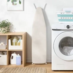 Standard Ironing Board White Metal With Creamy Chai Cover - Brightroom™