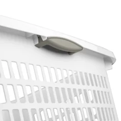 2bu Laundry Basket White - Brightroom™: Portable Plastic Clothes Organizer With Built-In Handles, 70.4L Capacity -Brightroom GUEST f2f06d4f 7587 4d83 b1eb a1e157bef589