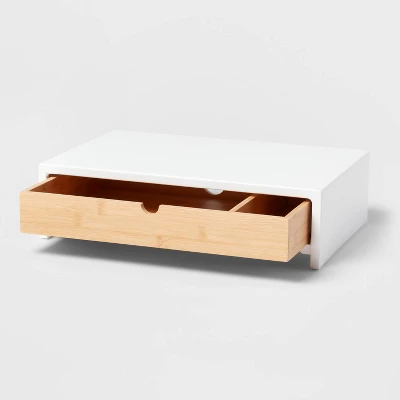 White Monitor Stand With Drawer - Brightroom™ 2 White Monitor Stand With Drawer - Brightroom™ - Image 2